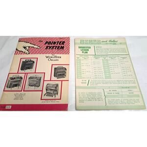 Lot of 2 Wurlitzur Piano and Organ Instructional Book Using the Pointer System‎